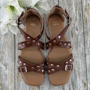 Women's Studded Gladiator Sandals Shoes Size 9